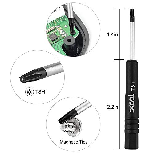 Xool Tri Tip Screwdriver, 17 In 1 Professional Screwdriver Game Bit Repair Tools Kit For Switch Joycon Ps3 Ps4 Ps5 Xbox One 360 Gamebit Nes Snes Ds Wii Gba #TOP3