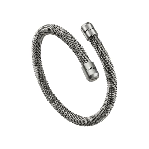 Breil Gioiello TJ2805 collezione NEW SNAKE, BRACCIALI da UOMO in ACCIAIO colore ARGENTO misura 22 con SENZA PIETRE