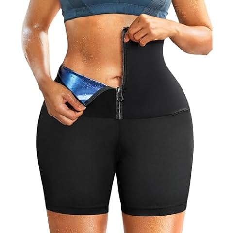 SCARBORO Sauna Sweat Shorts for Women High Waist Trainer Legging Compression Slimming Weight Workout Sauna Suit Pants Shaper Cover