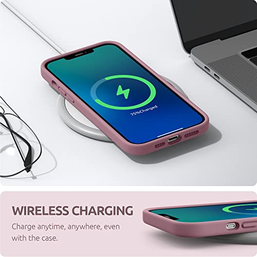 Surphy Silicone Case For Iphone 12 Pro Max Case 6.7 Inch, Individual Protection For Each Lens, Liquid Silicone Phone Case With Microfiber Lining (Lilac Purple) #TOP4