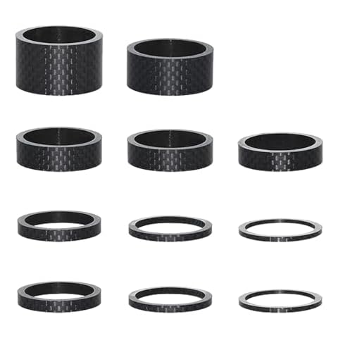 DYTHHN 11Pcs Carbon Fiber Bicycle Stem Spacers Cover