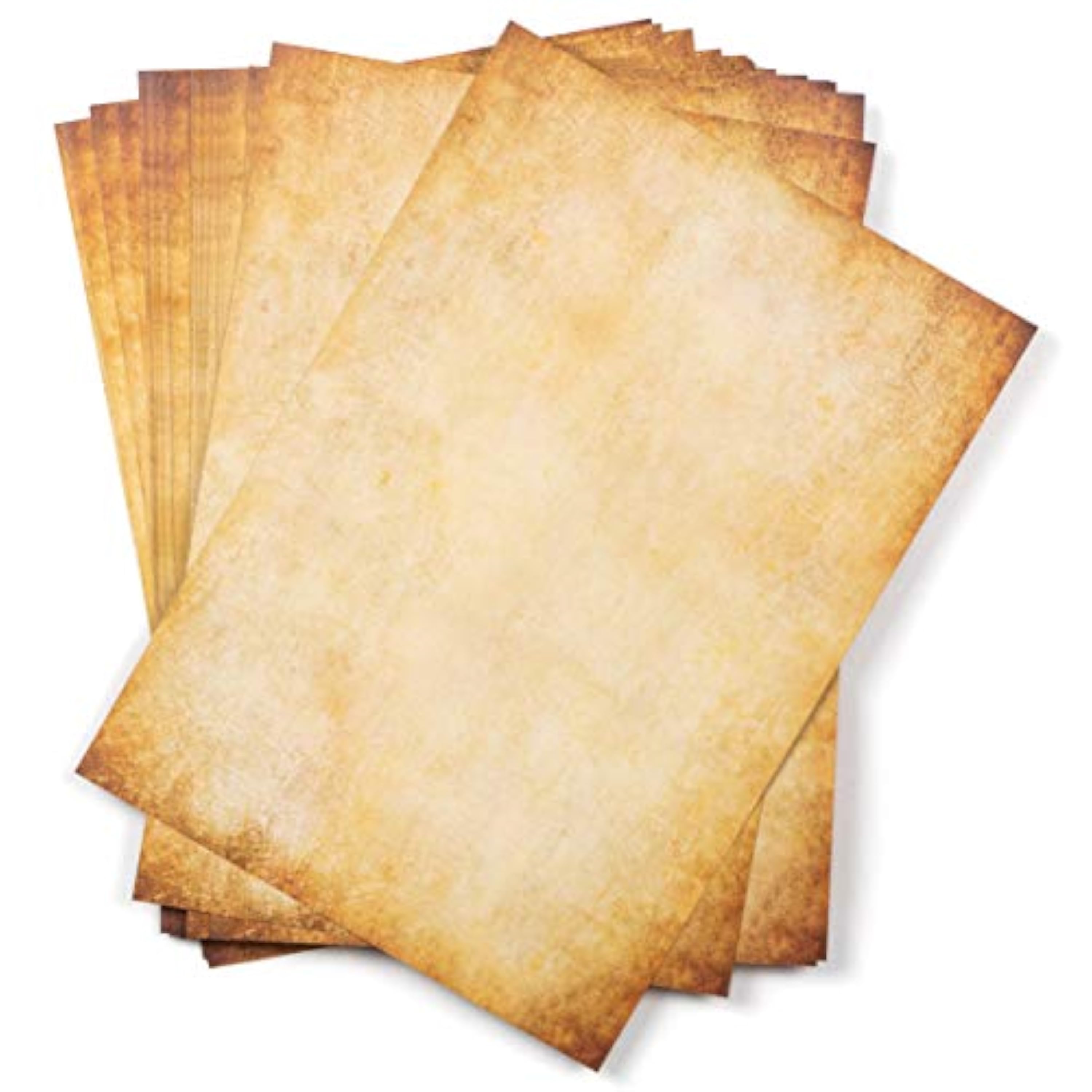 25 hojas DIN A4 Papel vintage pergamino, 110g/m², 210x297 mm, aspecto Antiguo envejecido, Doble cara, para Escribir y imprimir, Manualidades, carta, recortes, scrapbook 25 hojas DIN A4 Papel vintage pergamino, 110g/m², 210x297 mm, aspecto Antiguo envejecido, Doble cara, para Escribir y imprimir, Manualidades, carta, recortes, scrapbook