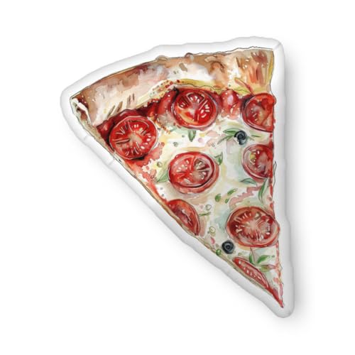 AIBUYDESIGN Pizza Slice Custom-Shaped Pillow, Funny Food Throw Pillow, Novelty Plush Cushion, Decorative Bed Sofa Accent