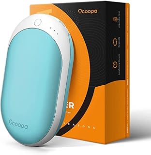 OCOOPA Hand Warmers Rechargeable, 7800mAh Long-Lasting Heating Electronic Hand Warmer, Body Warmer Battery Powered Great for Camping, Hunting, Warm Gift, Power Plus,1-Pack