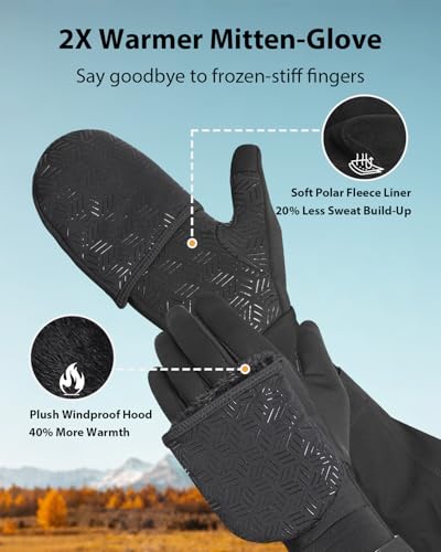 RIGWARL Running Gloves with Watch Window