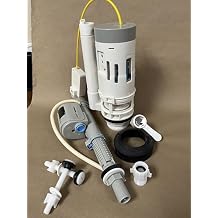 American Standard 2 inch Dual Toilet Flush Valve Replacement Kit for 2 Piece & Adjustable Fill Valve w/Gasket, Nylong Bolts, and 7/8" Adapter by NuFlush