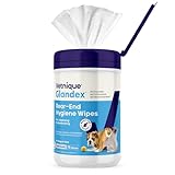 Glandex Dog, Cat & Pet Wipes Cleansing & Deodorizing Hygienic Anal Gland Grooming Wipes 75 ct Fresh Scent