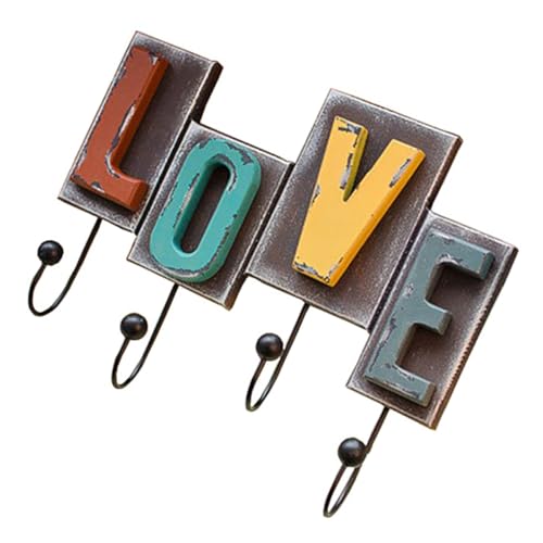 Luxshiny Perchero de Pared de Madera Letras