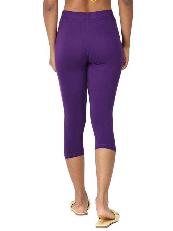 Image of Robinbosky Premium Stretchable Cotton Capri Legging for Women | Suitable for Formal wear & Casual wear | High-End Elastic Makes. The Leggings Squat Proof and Durable for Travel, Yoga, & Workout.