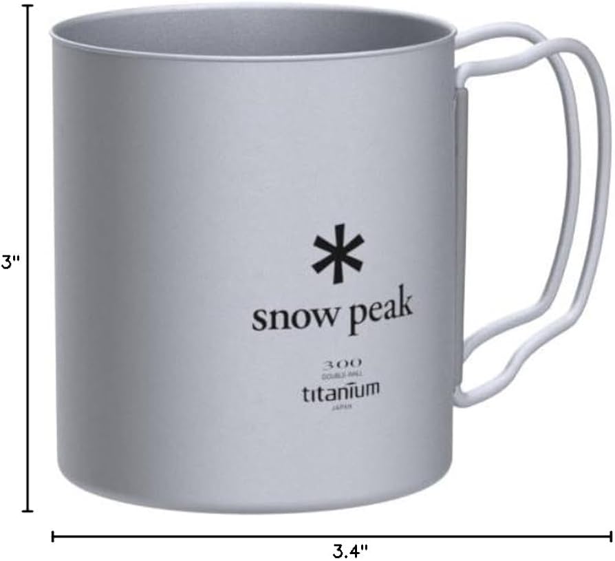  peak✽ Ti-Double Wall 300 Mug×2 Titanium Double Wall 300 Mug - Ultralight Titanium Camping