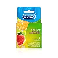 Algopix Similar Product 12 - Durex Tropical Flavors Condom, 3 Count