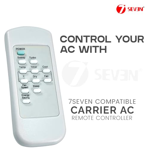 Image of 7SEVEN Compatible for Carrier Ac Remote Original Model 100A Suitable for Split and Window Air Conditioner of 1 1.5 2 Ton Carrier ac