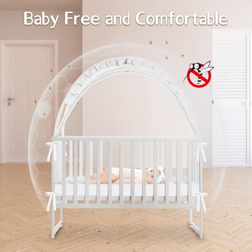 Crib Tent with Self-Locking Zipper