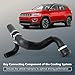 YIYANTO 68297843AC Radiator Coolant Upper Inlet Hose Compatible with Jeep Compass 2017 2018 2019 2020 2021 2022 2.4L, Replace 68297843AA 68297843AB Hoses Replacement Black Rubber