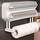 Küchenrollenhalter Magnetisch，3 in 1 Küchenrollenhalter ohne Bohren，Küchenrollenhalterung mit...