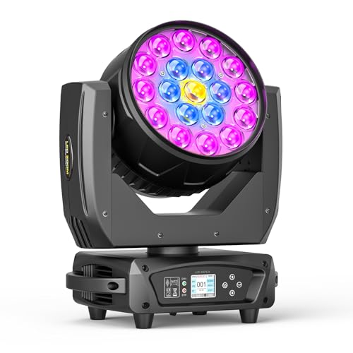 2PCS 300W RGBW Wash Lyre LED - Projecteur Scène DMX512, Zoom 4.5°-45°, Rotation 540°/360°, Pour DJ, Mariage, Discothèque