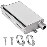 Abgasschlauch Schalldämpfer, 24 mm Schalldämpfer Standheizung, AbgasschalldäMpfer für Parkheizung Set mit Verdickten Clips und Schrauben, Auspuff Schalldämpfer Kit für Auto Auspuffanlagen