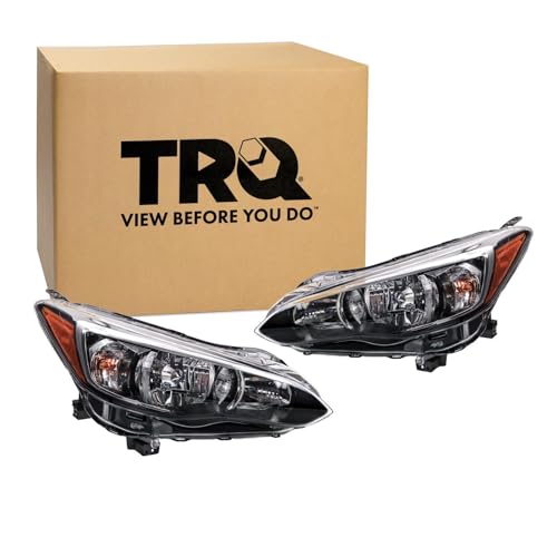 Image of TRQ Headlight Assembly Set SU2502164 SU2503164 Compatible with 2018-2023 Subaru Crosstrek