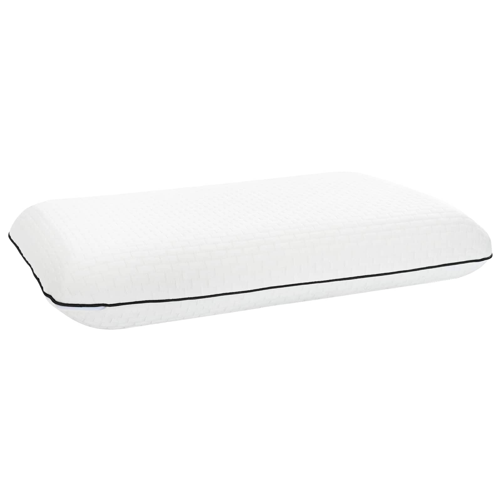 Cuscino in fibra di bambù, 30 x 50 x 9 cm, cuscino cervicale bianco con tecnologia gel rinfrescante, cuscino in memory foam per dolori al collo e alla schiena, moderno cuscino per dormire traspirante