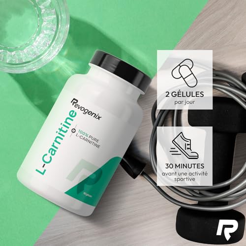 L-Carnitine Tartrate | Energie, Sèche et Récupération | Brûleur de Graisse | Pre-Workout sans Caféine, Créatine | Performances et Développement Musculaire | Doping Free | 90 Gélules Vegan | Revogenix – Image 6