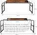 LINGMI Overbed Table with Wheels, Bed Desk Over Bed Table with Wheels Adjustable Height Bed Laptop Table, Queen King Size Over The Bed Table with Wheels & Heavy Duty Metal Leg