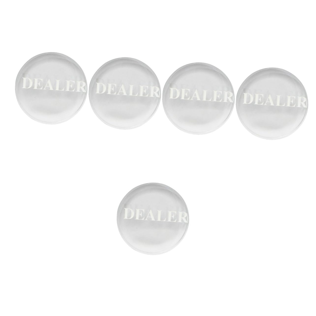Abaodam 5 Piezas Distribuidor de póquer pequeño crupier de póquer botón de Distribuidor Resistente Desgaste Póker botón repartidor Transparente repartidor póker Accesorios Cristal