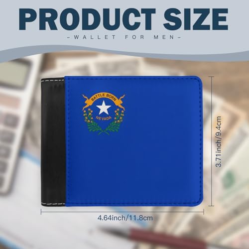 Flag of Nevada Wallet Foldable Patriotic Leather Purse with Card Cash Holder for Men Women Travel Gift4
