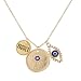 Lux Accessories Goldtone Blue Evil Eye Hamsa Protect Cluster Charm Necklace