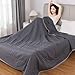 Twshiny Cooling Blanket for Night Sweats, 140x200cm Breathable Lightweight Blanket for Summer Hot Weather (Grey)