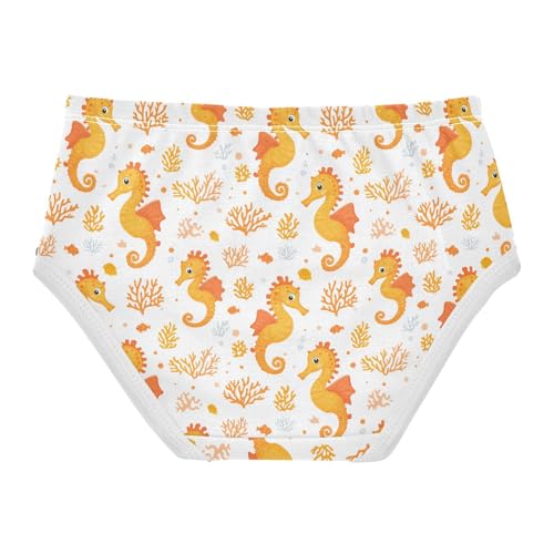 Girls Underwear Soft Cotton Seahorse Kids Panties in Sizes 2/3t, 4t, 5t, 6 and 82