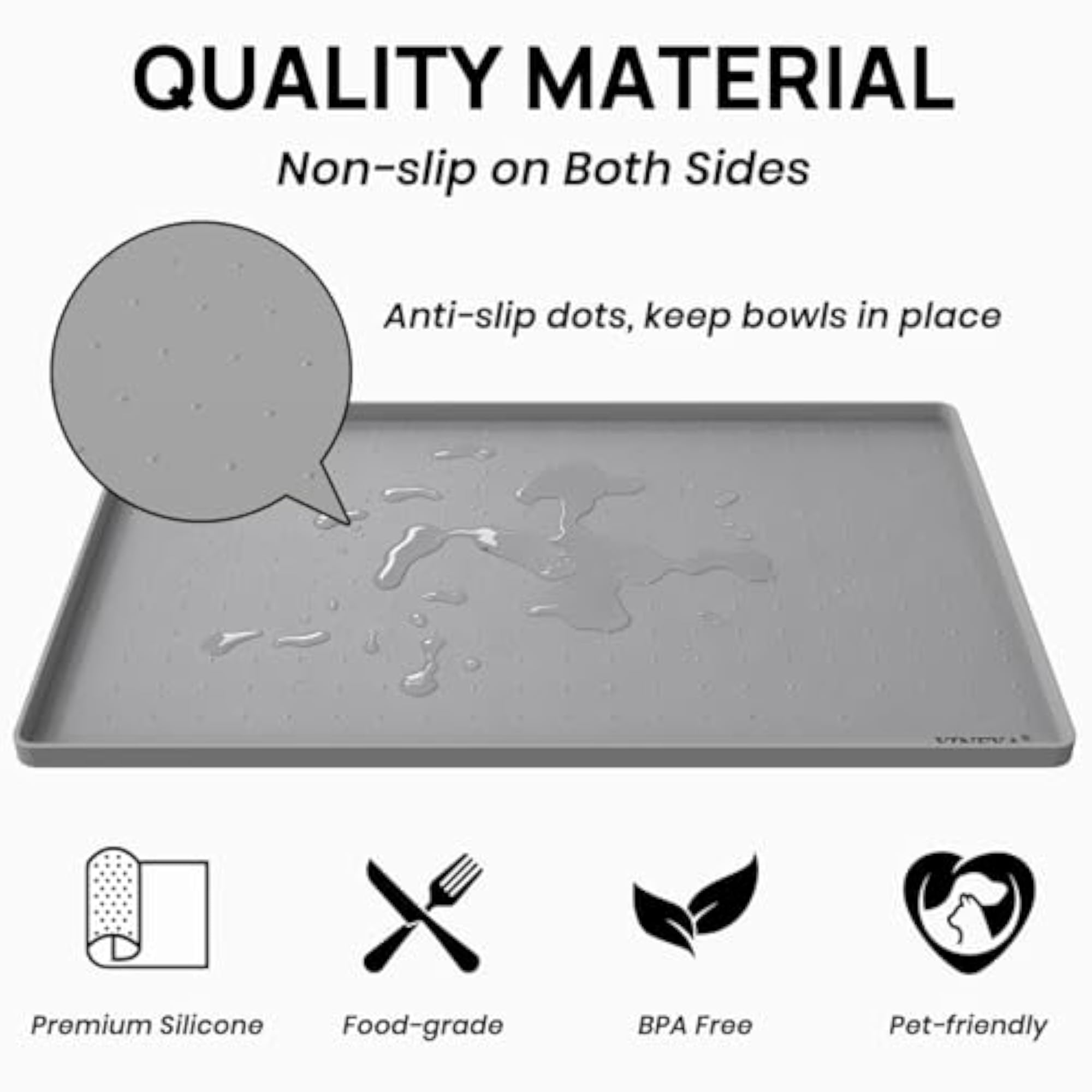 Silicone Under Sink Mat, Waterproof Kitchen Liner