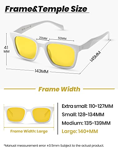 Image of Veda Tinda Vision Rectangle Sunglasses Men Tinted Polarized Big Square Retro 90s Vintage y2k Glasses for Women UV Protection