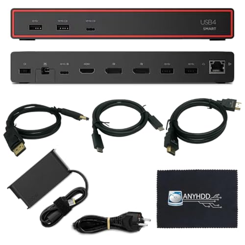 Station d'accueil intelligente USB4 5500 d'exception 40BC0100US avec câbles et tissu