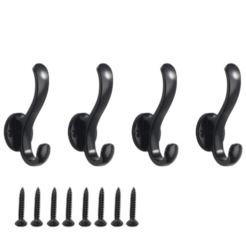 Patère en espace aluminium noir mat pour vêtements et entrée - 2