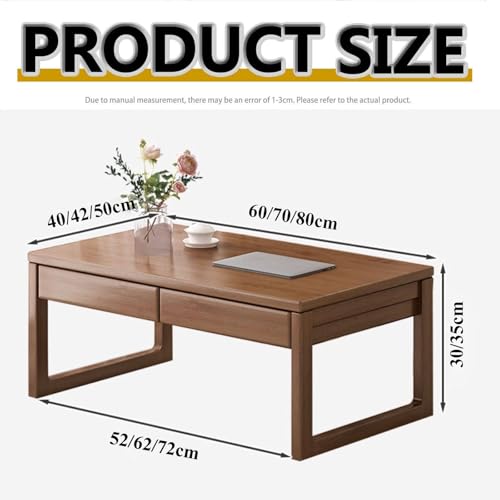 Table pour ordinateur portable basse avec grand rangement fermé