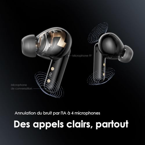 Écouteurs Bluetooth Oraimo SpaceBuds ANC 50 dB avec app Sound - 6