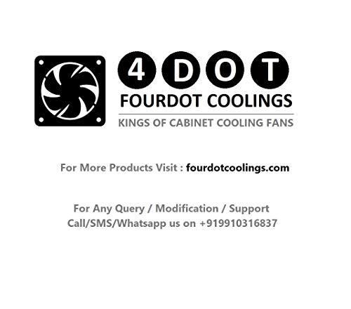 Image of 4 DOT FOURDOT COOLINGS DC Computer Cabinet Silent Cooling Fan 12V 120mm 12cm 5inch with Motherboard Connector - 2000RPM