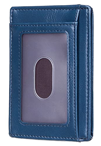 Travelambo Front Pocket Minimalist Leather Slim Wallet Rfid Blocking #TOP5