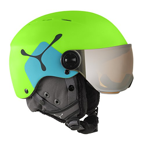 Cébé Fireball Jr, Casco da Sci Bambino, Lime/Blu