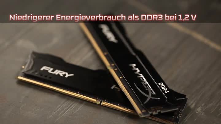 HyperX HX424C15FB2/8 Fury Schwarz DDR4 8GB, 2400MHz CL15 DIMM XMP