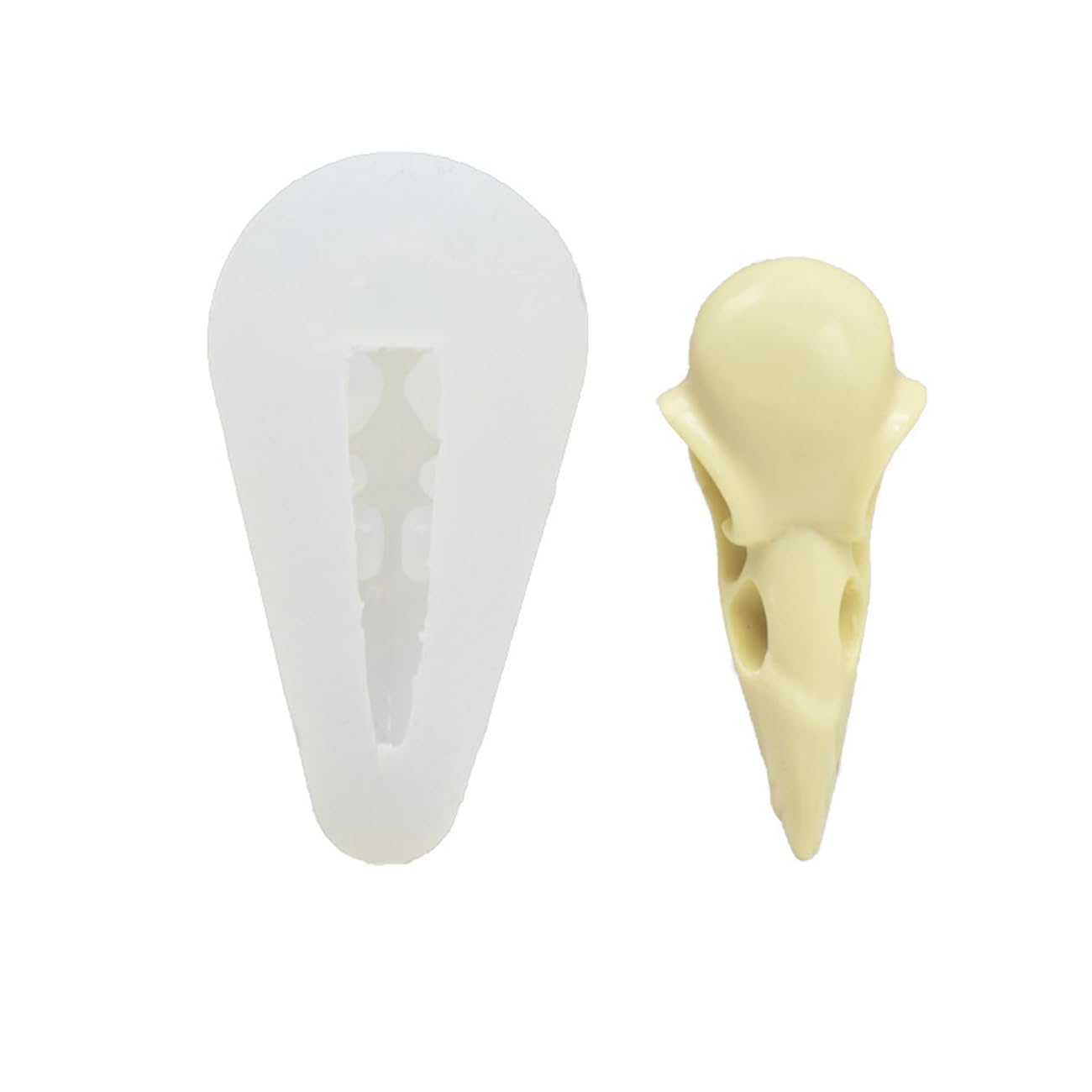 Crow Skull Shape Silicone Epoxy Resin Moulds Skull Moulds Silicone for DIY Making Necklace Pendant Decoration Crafts