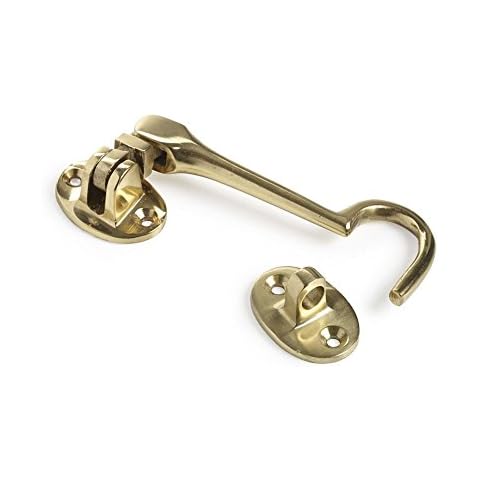 Silent Cabin Hook & Eye Brass Gate Hook and Eye 50mm Cover