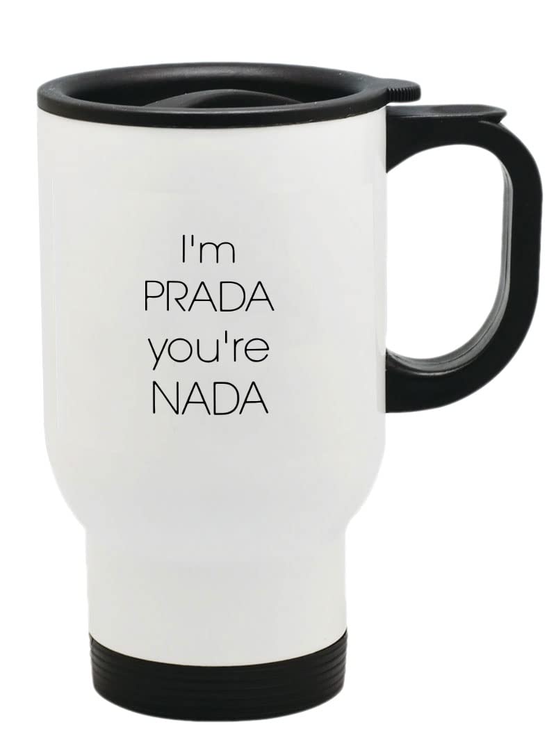 I'm Prada Thermal Travel Mug Flask Coffee Tea Mug 931