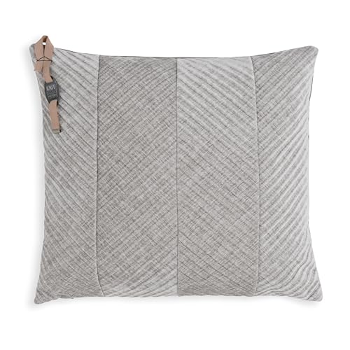 Image of Knit Factory - Beau Cushion - Light Grey - 50x50 cm