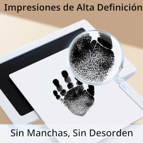 Miniatura 4 de Xl Huellas Bebé Recién Nacido Tinta, Zemiu Grande Kit Huellas Bebe Recien Nacido, Almohadillas De Tinta 100 Segura,No Tóxicas, No Se Mancha,Kit Huella Del Mascota, Regalo De Bautizo O Recuerdo
