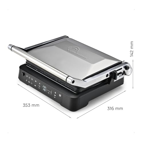 LITTLE BALANCE 8734 Fleischgrill, 2000 W, 6 Positionen, Aluminium/Schwarz