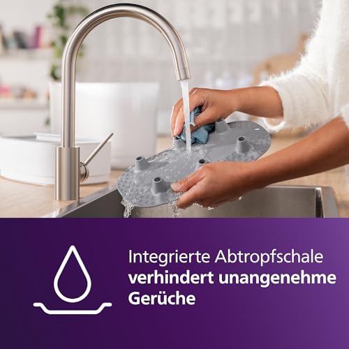 Philips AVENT Babyfläschchen-Sterilisator und -Trockner Premium, entfernt 99,9% der Bakterien, chemikalienfrei, Kapazität für 6 Fläschchen/Sauger/Zubehörteile, Modell SCF293/00