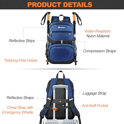 Mochila de viaje ligera Seektop 40L para hombre y mujer miniatura 5