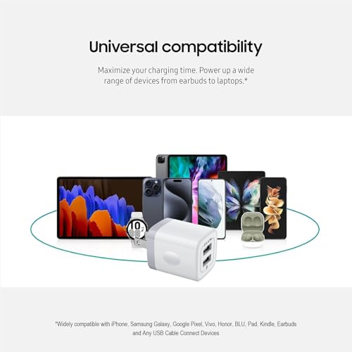 Image of 5Pack USB Wall Charger, Charger Adapter, AILKIN 2.1Amp Dual Port Quick Charge Plug Cube for iPhone 17 /Air /16e /16 /15 /14 /13 /12 /SE /11 Pro Max, Samsung Galaxy, Moto, Kindle Fire Charging Box Block