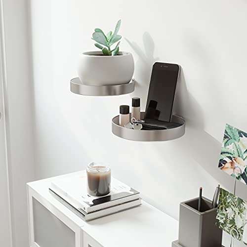 Umbra Perch Decorative Shelves, Set Of 2, Nickel #TOP4